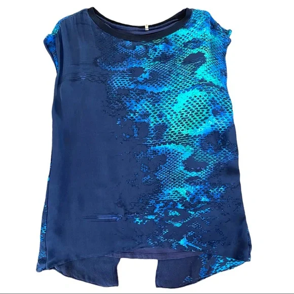 Elie Tahari Silk Dual Layer Top - Picture 2 of 7